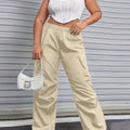 Winter New Ins Fashionable All-Match Elastic Waist Casual Trousers Overalls