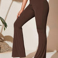 Casual Knitted Sports Pants Falling Flare High Waist Yoga Pants