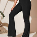 Casual Knitted Sports Pants Falling Flare High Waist Yoga Pants