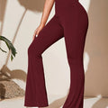 Casual Knitted Sports Pants Falling Flare High Waist Yoga Pants
