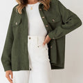 Pocket Lightweight Casual Jacket Cardigan Lapel Jacket Women'S