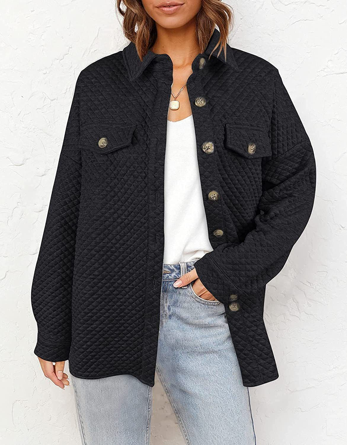 Pocket Lightweight Casual Jacket Cardigan Lapel Jacket Women'S