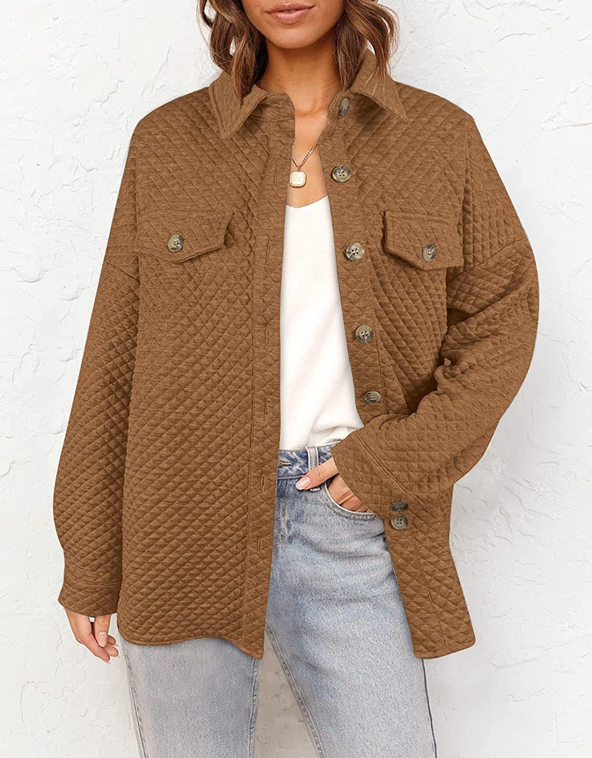 Pocket Lightweight Casual Jacket Cardigan Lapel Jacket Women'S
