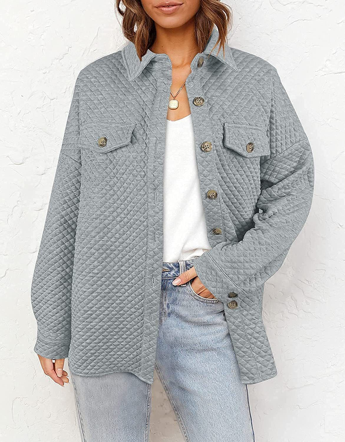 Pocket Lightweight Casual Jacket Cardigan Lapel Jacket Women'S