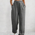New Winter Women'S Home Pants Loose Closure Solid Color Diagonal Bag Sweatpants