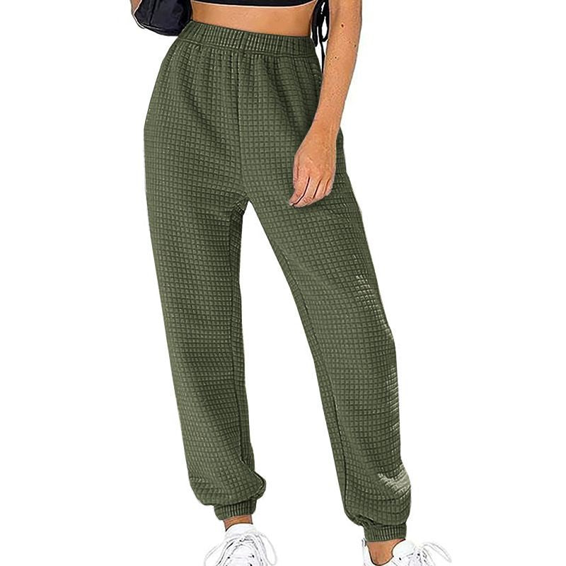 Winter New Home Sports Waffle Slacks And Trousers