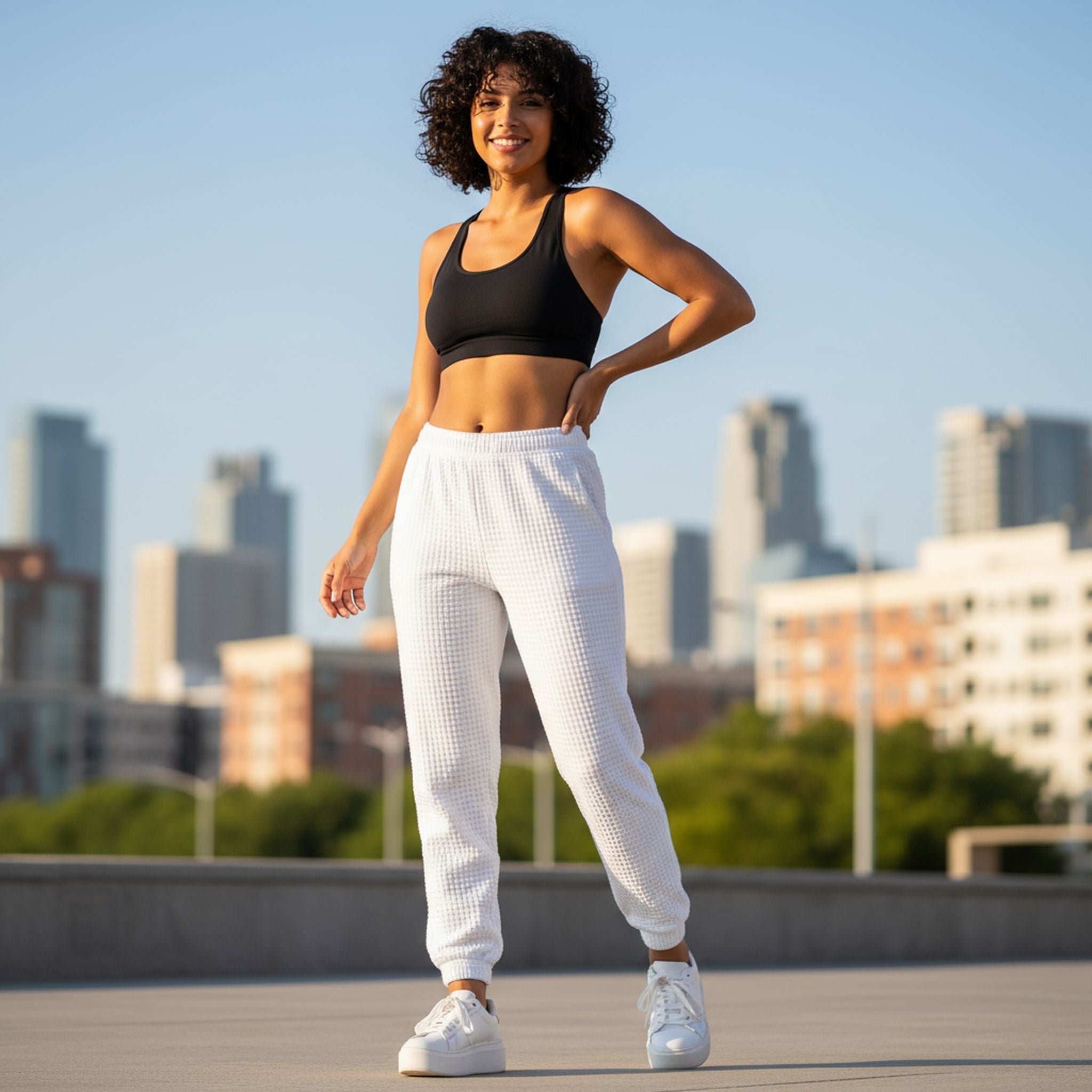 Winter New Home Sports Waffle Slacks And Trousers