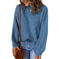 High Neck Solid Color Loose Pullover Amazon Sweater Women