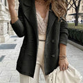 Short Textured Casual Top Long Sleeve Jacket Jacket Autumn And Winter New Women'S Style
