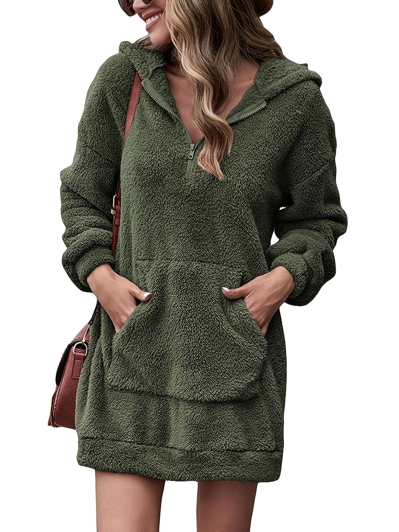 Sweatshirt Independent Station Double-Sided Fleece Hooded Loose Women'S Sweatshirt