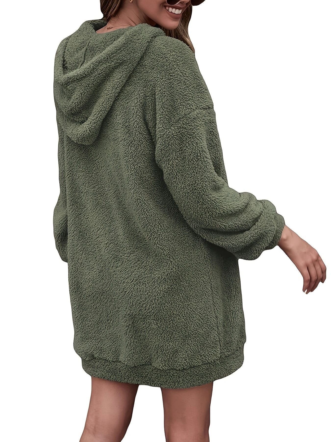 Sweatshirt Independent Station Double-Sided Fleece Hooded Loose Women'S Sweatshirt