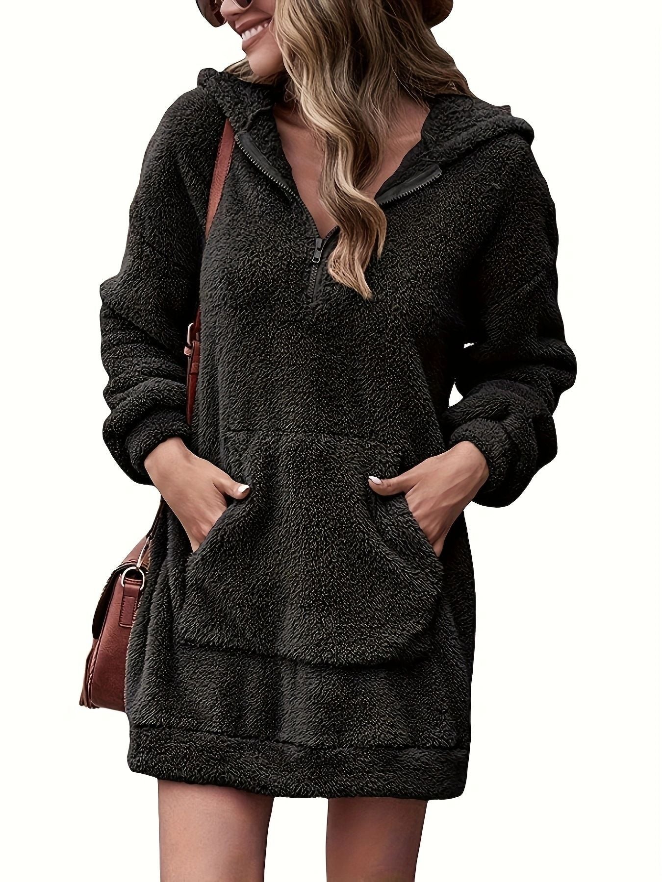 Sweatshirt Independent Station Double-Sided Fleece Hooded Loose Women'S Sweatshirt