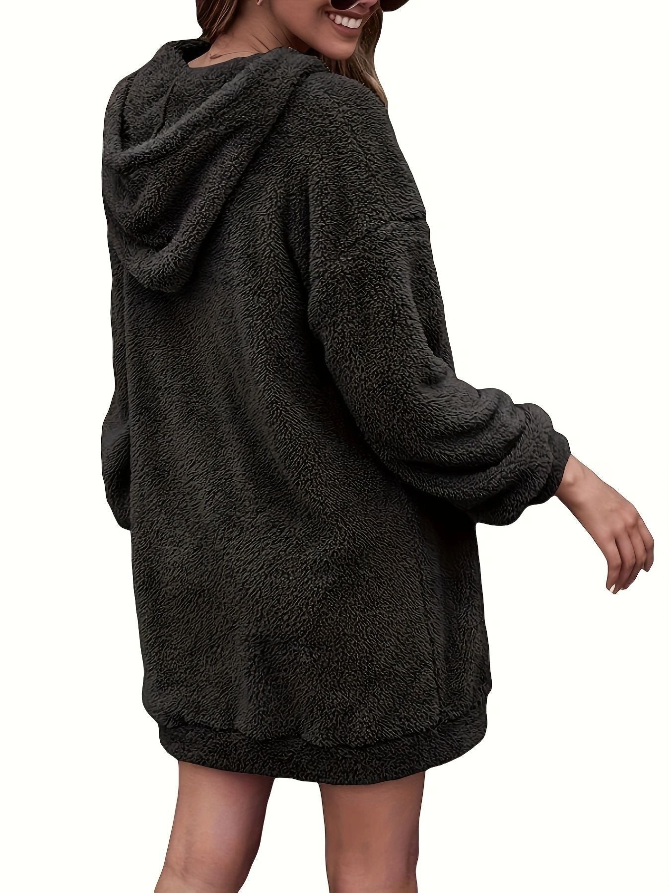 Sweatshirt Independent Station Double-Sided Fleece Hooded Loose Women'S Sweatshirt
