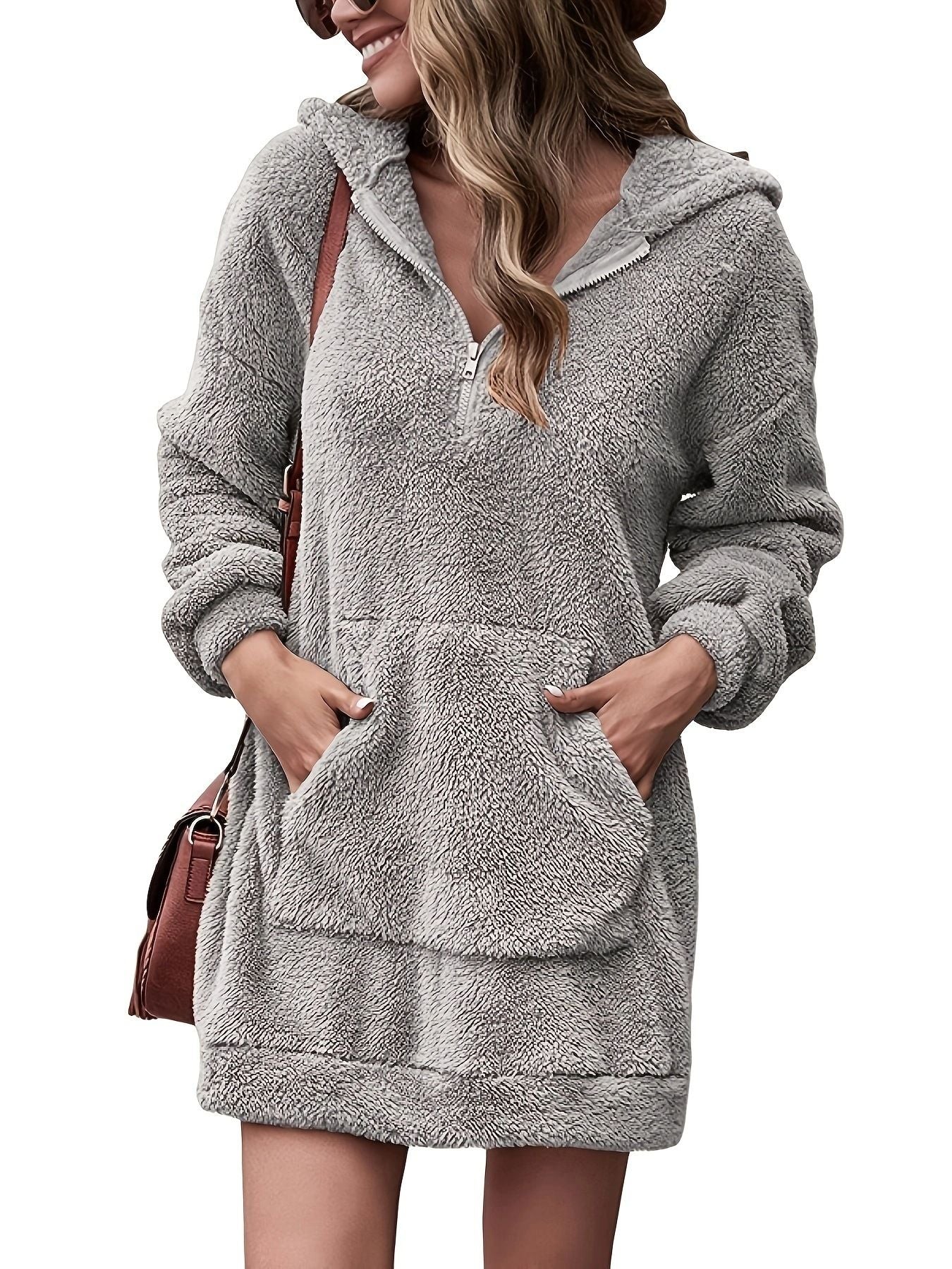 Sweatshirt Independent Station Double-Sided Fleece Hooded Loose Women'S Sweatshirt