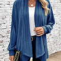 Temu Autumn And Winter New Long-Sleeved Solid Color Loose Cardigan Jacket