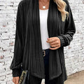 Temu Autumn And Winter New Long-Sleeved Solid Color Loose Cardigan Jacket