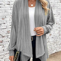 Temu Autumn And Winter New Long-Sleeved Solid Color Loose Cardigan Jacket