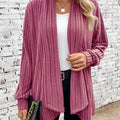 Temu Autumn And Winter New Long-Sleeved Solid Color Loose Cardigan Jacket