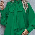 Lace-Up Bubble Long Sleeve Women'S Loose And Versatile Spot Top