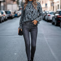 Long Sleeves Semi-Turtleneck Versatile Women'S Clothing Underwear Underwear Wear Outside Shirt Women