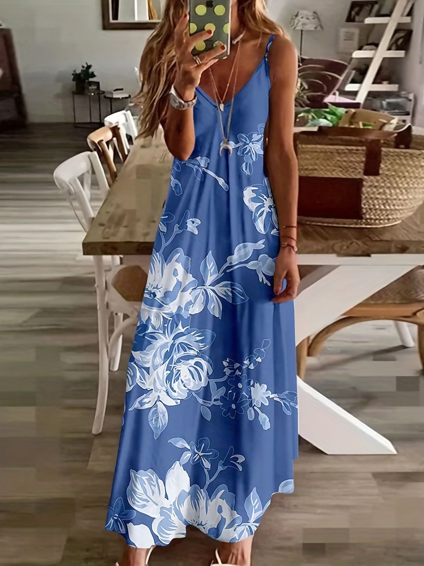 Summer New Women'S Dress Slim Slimming Holiday Bohemian Suspender