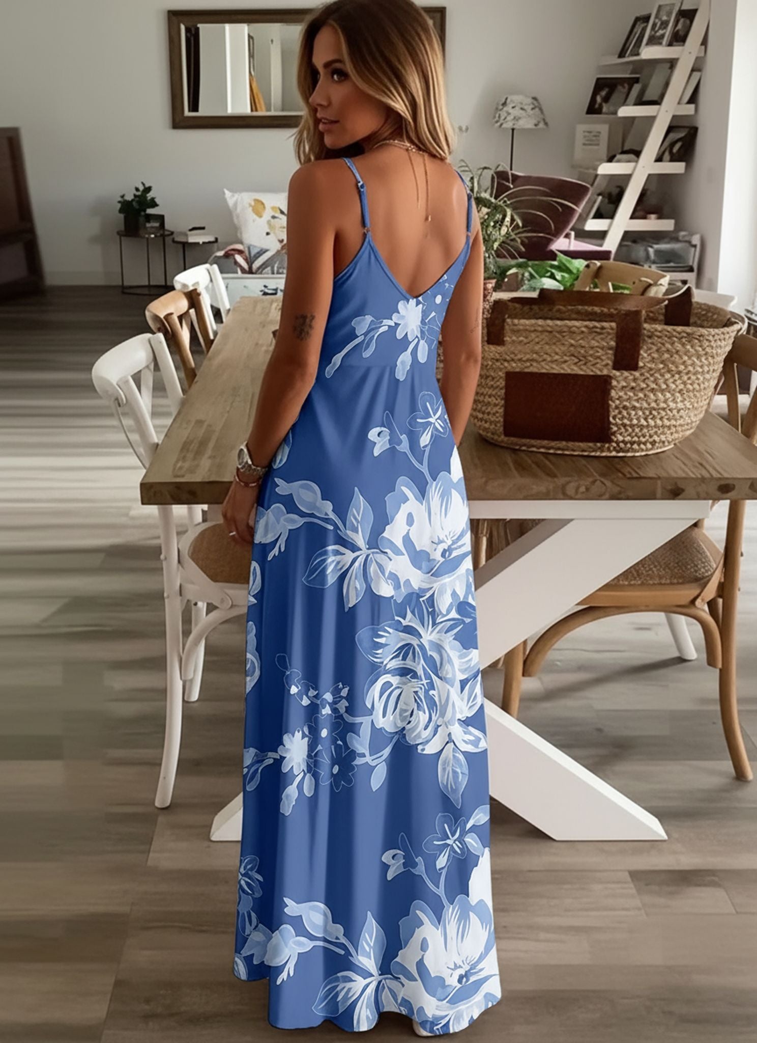 Summer New Women'S Dress Slim Slimming Holiday Bohemian Suspender