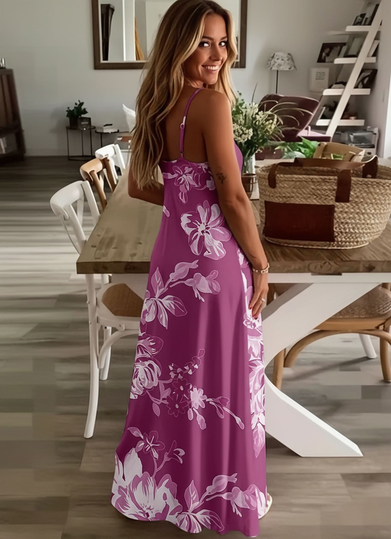 Summer New Women'S Dress Slim Slimming Holiday Bohemian Suspender
