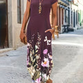 Casual Fashion Printed Pocket Dress Women'S Midi Skirt
