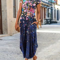 Casual Fashion Printed Pocket Dress Women'S Midi Skirt