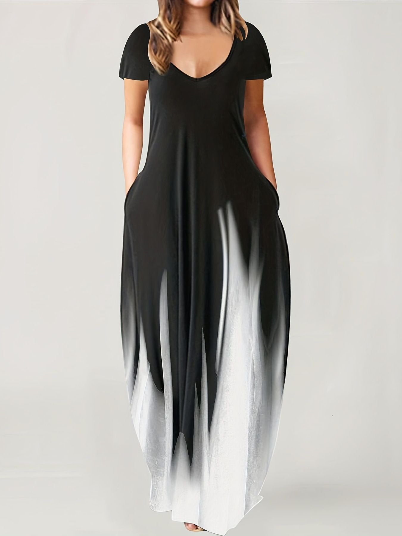 Summer Loose Print Casual Sexy Women'S Long Skirt Pocket Long
