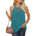 Lace Pleated Sleeveless Vest T-Shirt Women Cross-Border  Women'S