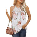 Lace Pleated Sleeveless Vest T-Shirt Women Cross-Border  Women'S