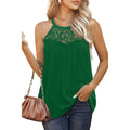 Lace Pleated Sleeveless Vest T-Shirt Women Cross-Border  Women'S