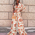 V-Neck Lace-Up Single-Breasted Beach Dress Women'S