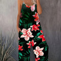 Print Casual Pocket Wide Leg Jumpsuit Summer Jumpsuit Printed Women'S