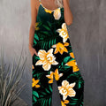 Print Casual Pocket Wide Leg Jumpsuit Summer Jumpsuit Printed Women'S