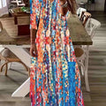 New V-Neck Print Long Sleeve Women'S Dress Printed Dress