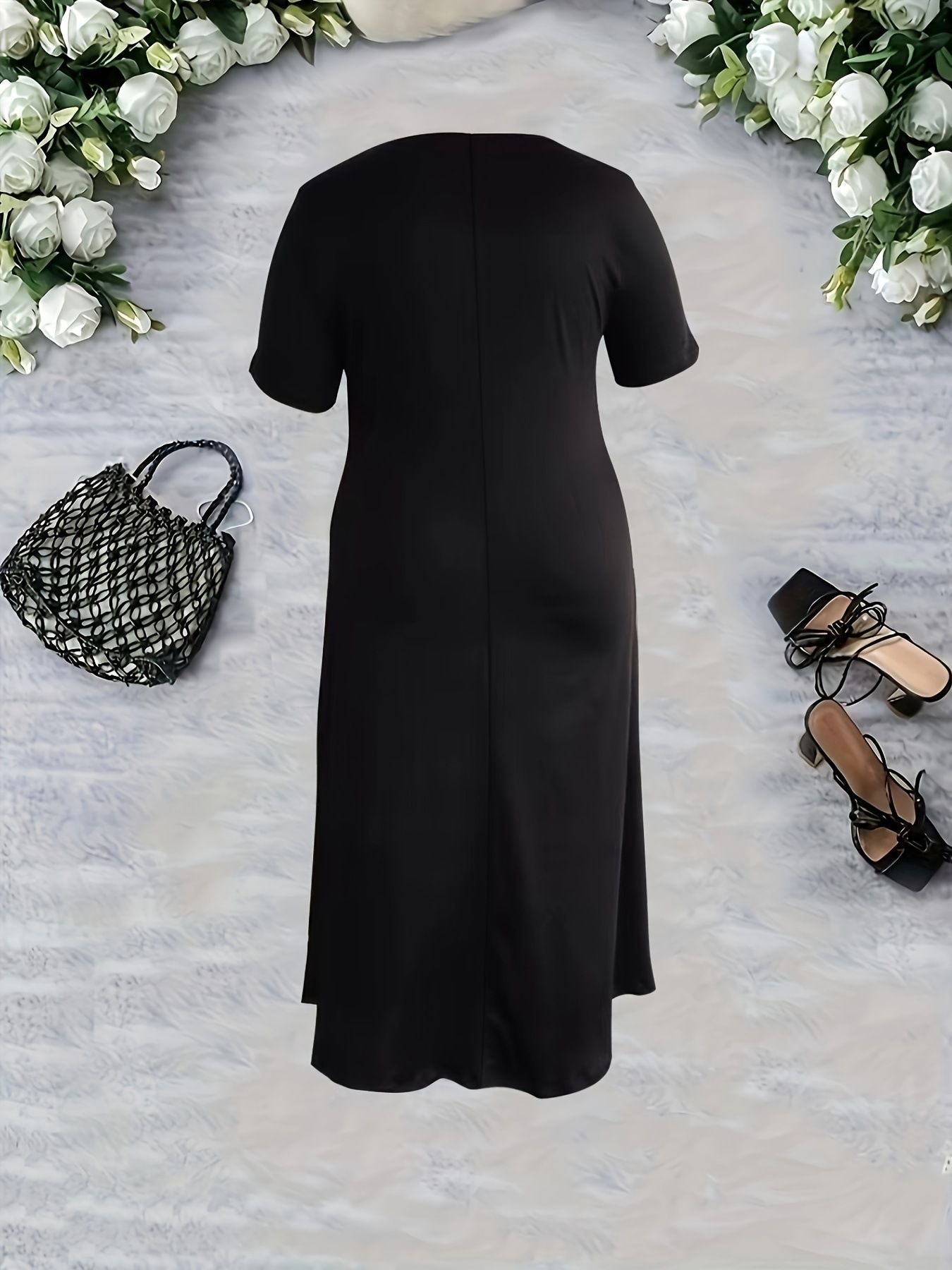 New V-Neck Short-Sleeved Dresses In Europe And The United States For Summer