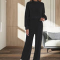 New Spring And Autumn Solid Color Knitted Fine Pit Strip Fashion Casual Suit Short Top