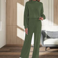 New Spring And Autumn Solid Color Knitted Fine Pit Strip Fashion Casual Suit Short Top