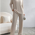 Suit Autumn New Fashion Casual Straight-Leg Pants Temperament Loose V-Neck