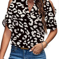 New Solid Color V-Neck Temperament Fashion Off-Shoulder Sleeve Women'S Top