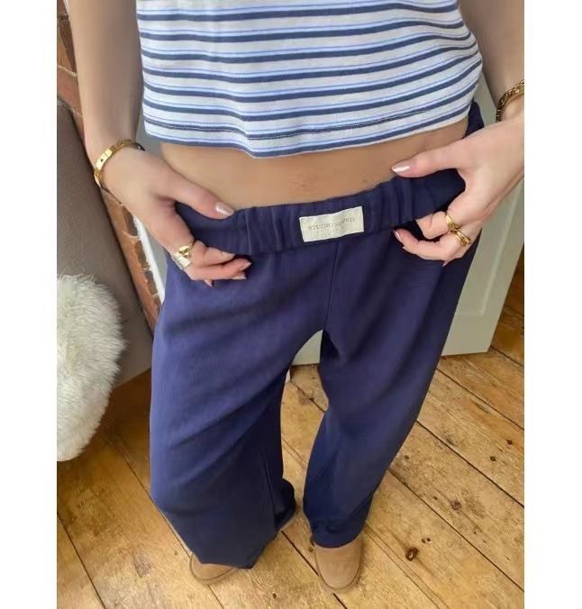 Wide-Leg Pants Casual Street Ins Fashion Loose High-Waisted Pants