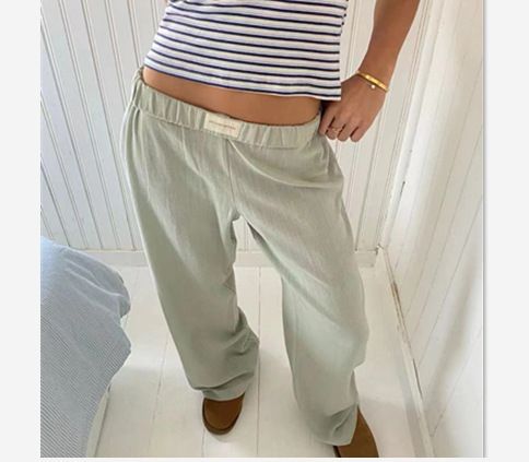 Wide-Leg Pants Casual Street Ins Fashion Loose High-Waisted Pants