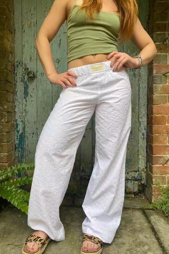 Wide-Leg Pants Casual Street Ins Fashion Loose High-Waisted Pants