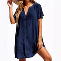 V-Neck Shirt Dress