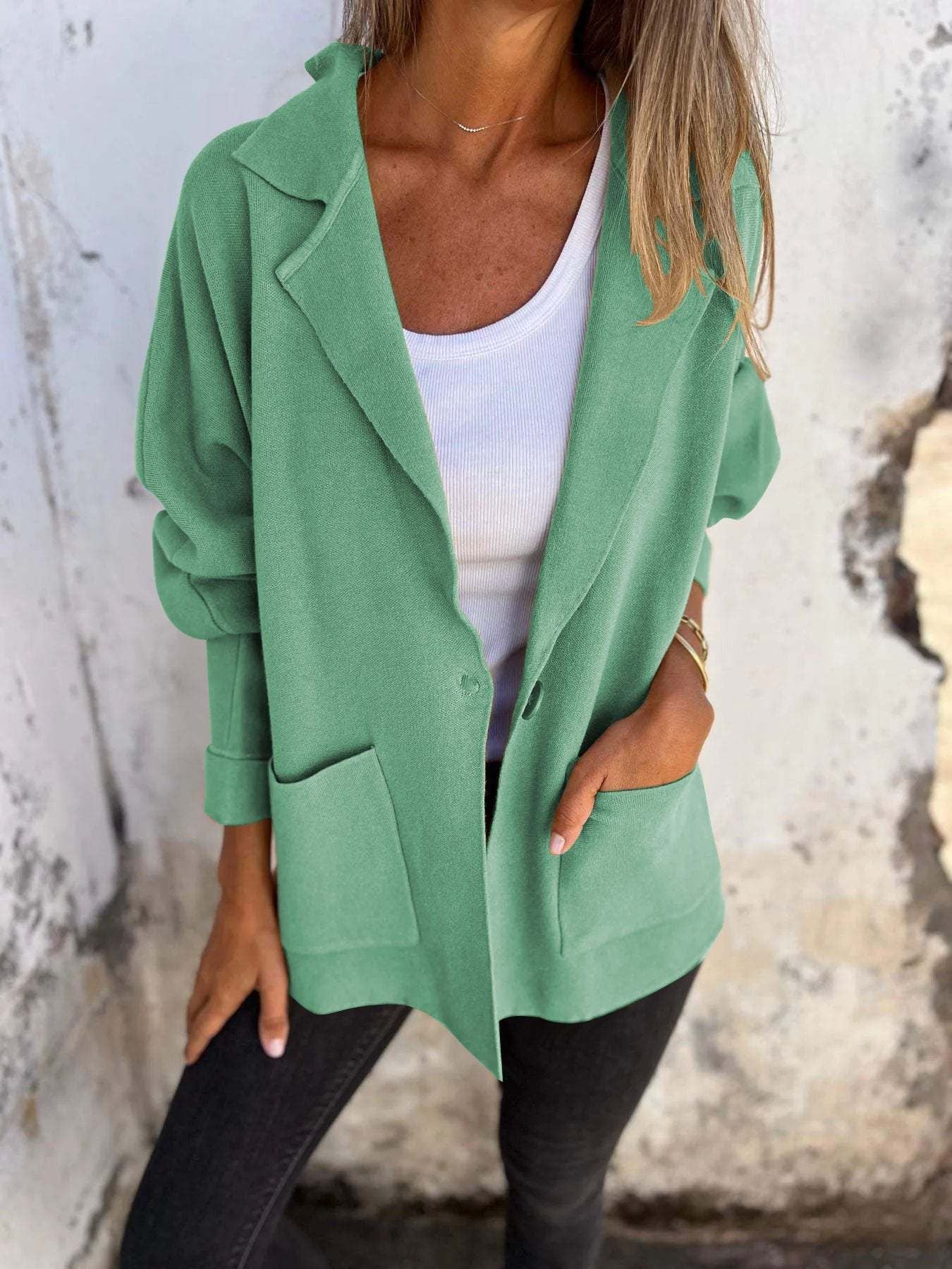 Casual Versatile Lapel Pocket Jacket Jacket