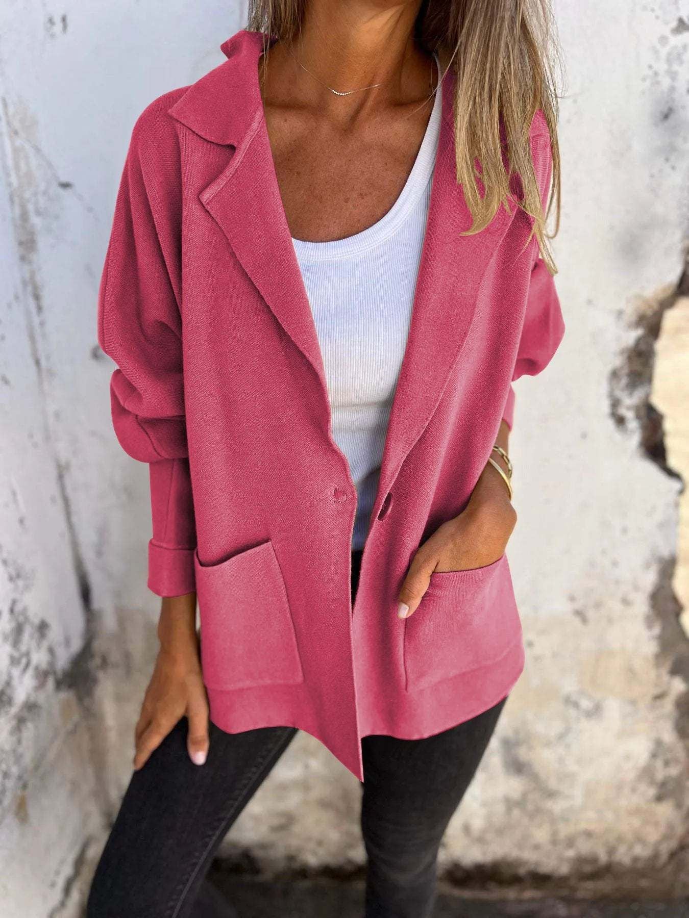 Casual Versatile Lapel Pocket Jacket Jacket