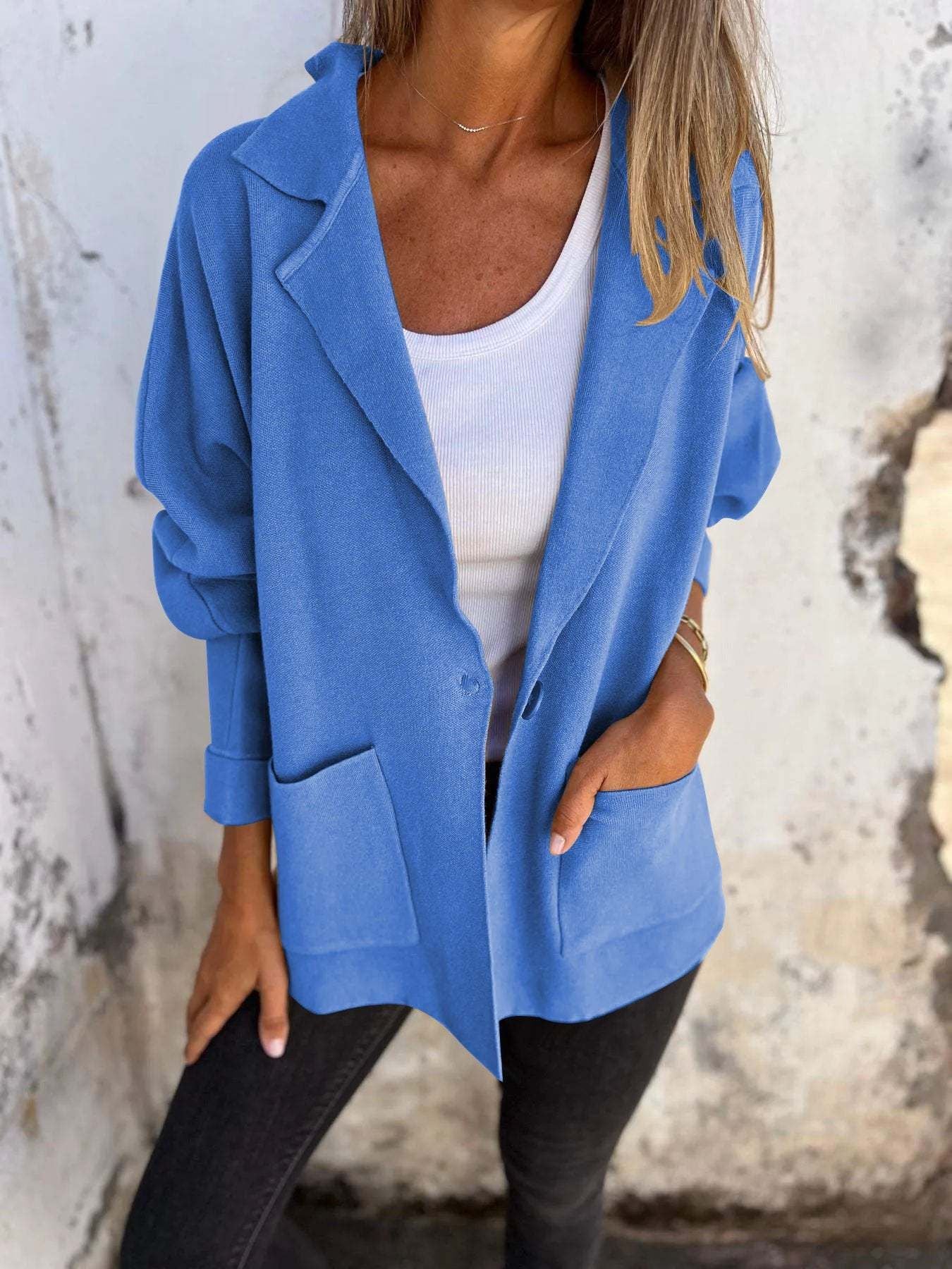 Casual Versatile Lapel Pocket Jacket Jacket