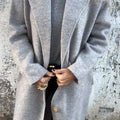 Winter Lapel Long Sleeve Casual Woolen Jacket